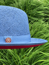 Bruno Capelo Straw Hat Luca (Denim/Red)