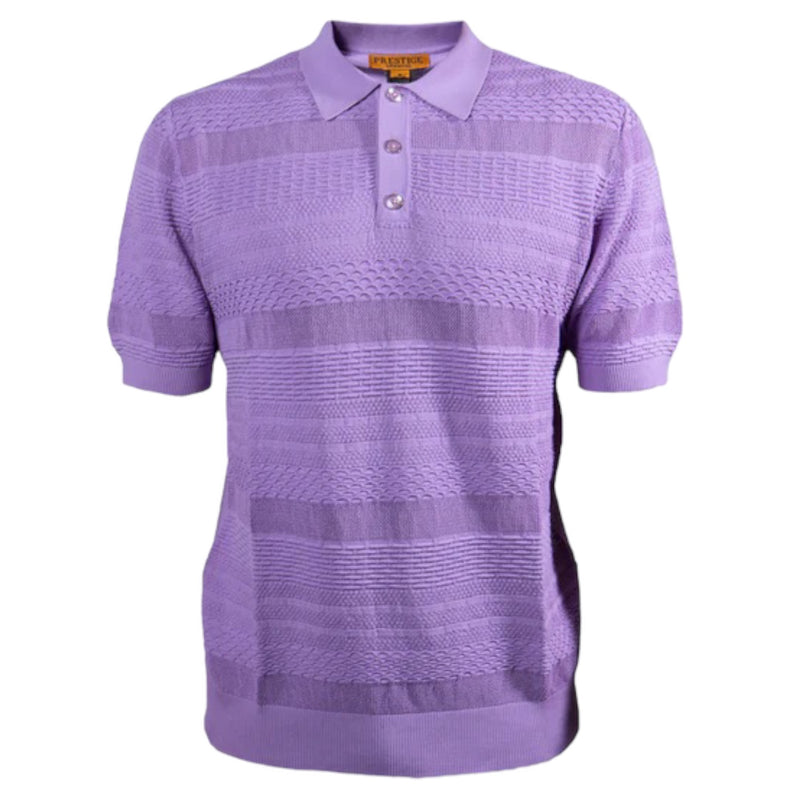 Prestige "Tatum"  Luxury Knit Polo (Lavender) 107