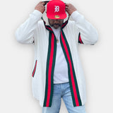 Prestige "Bugatchi2.0" 3/4 Length Hoodie (White/Red/Green) 475