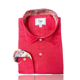 Cigar Couture "Diablo" long sleeve linen shirt (Red)