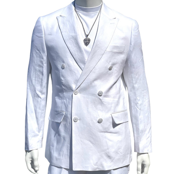 Inserch "DB" Premium Linen Blazer (White) 560