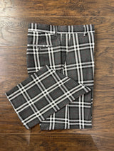 Prestige Plaid Pant (Charcoal/Black/White) Charcoal-2