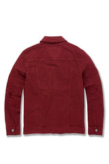 Jordan Craig Denim "jagger" Jacket (Burgundy)