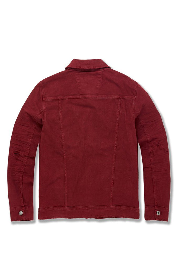 Jordan Craig Denim "jagger" Jacket (Burgundy)