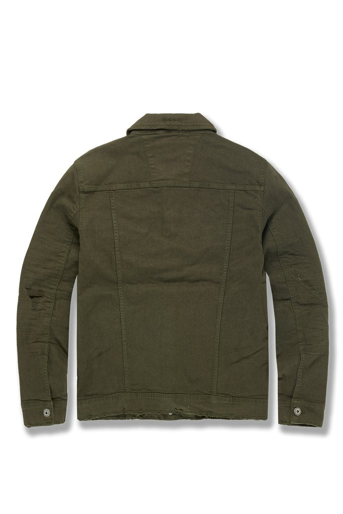 Jordan Craig Denim "jagger" Jacket (Army Green)