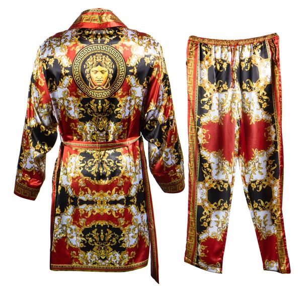 Prestige Luxury Robe Set (Red/Black/Gold)